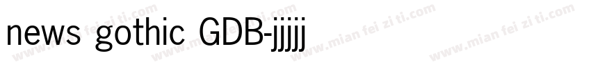 news gothic GDB字体转换